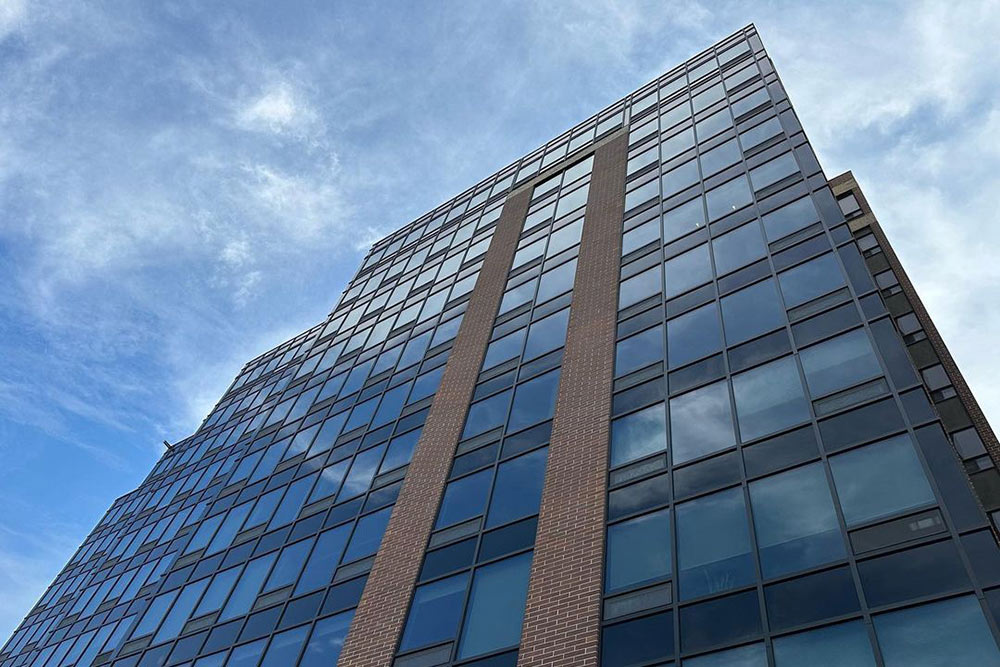 upward angle of skyscraper building