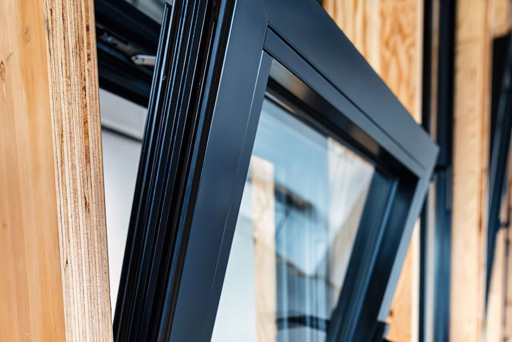 close-up of window frame open