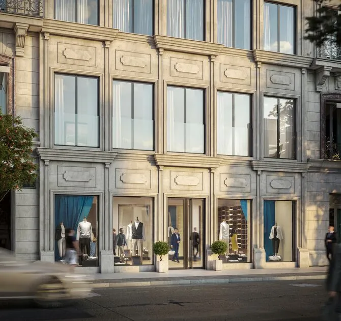 SlimLine 38 entrance doors at commercial building